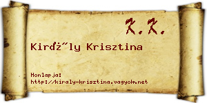 Király Krisztina névjegykártya