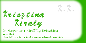 krisztina kiraly business card